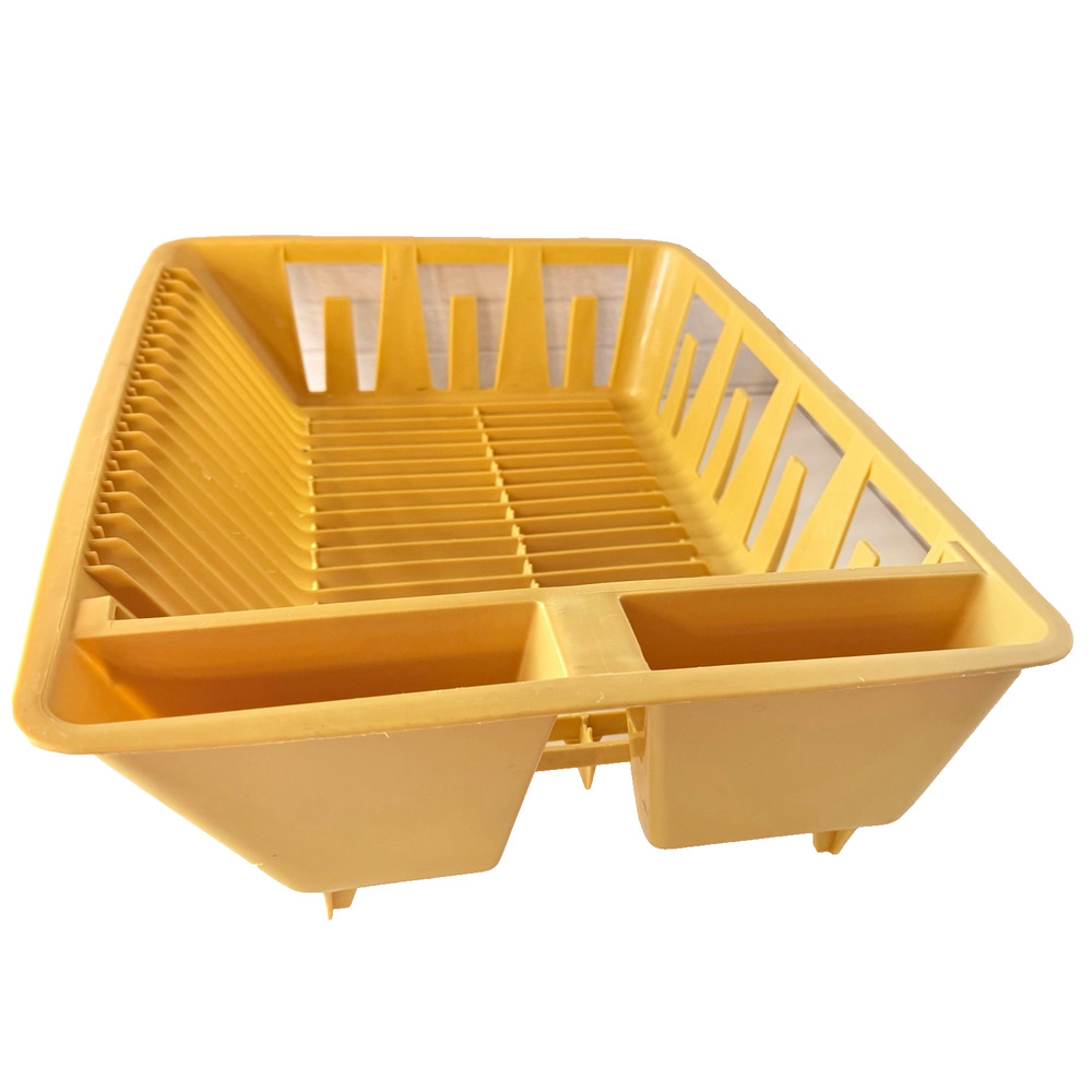 Vintage Rubbermaid Dish Drying Rack Golden Wheat Plastic Kitchen Sink Organizer